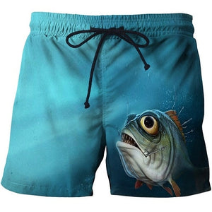 Fish 3 d printing Mens Swim Shorts Surf Wear Board Shorts 2018 Summer Swimsuit Boardshorts Trunks Short size s-6xl