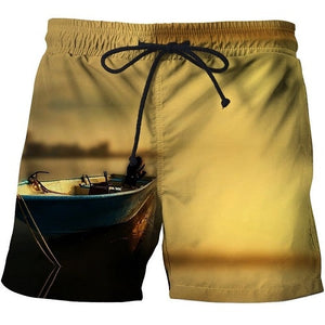 Fish 3 d printing Mens Swim Shorts Surf Wear Board Shorts 2018 Summer Swimsuit Boardshorts Trunks Short size s-6xl