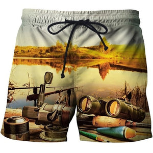 Fish 3 d printing Mens Swim Shorts Surf Wear Board Shorts 2018 Summer Swimsuit Boardshorts Trunks Short size s-6xl