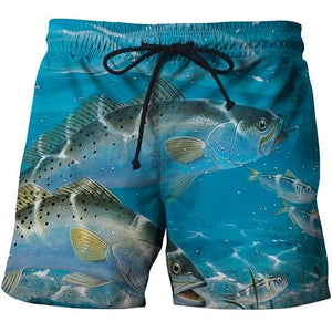 Fish 3 d printing Mens Swim Shorts Surf Wear Board Shorts 2018 Summer Swimsuit Boardshorts Trunks Short size s-6xl