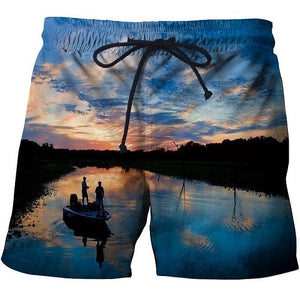 Fish 3 d printing Mens Swim Shorts Surf Wear Board Shorts 2018 Summer Swimsuit Boardshorts Trunks Short size s-6xl