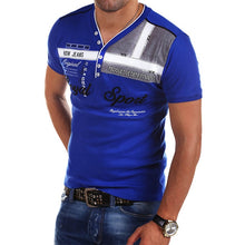 Load image into Gallery viewer, 2019 Summer Men Polo Shirt Cotton V-neck Short Sleeve Tops Polo Shirt Printed High-quality Polo Shirt Male Slim Fit Polo Shirt