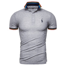 Load image into Gallery viewer, 2019 Brand Quality Polo Giraffe Cotton Mens Polos Casual Short Sleeve Polo Shirt Men Stand Collar Classical Deer Polos Men