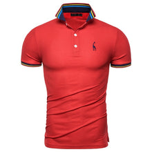 Load image into Gallery viewer, 2019 Brand Quality Polo Giraffe Cotton Mens Polos Casual Short Sleeve Polo Shirt Men Stand Collar Classical Deer Polos Men