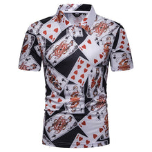 Load image into Gallery viewer, Men Polo Shirt Hawaiian Hip hop Polo Shirt Men Summer Tops Playing card print Short sleeves Men's Clothing