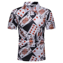 Load image into Gallery viewer, Men Polo Shirt Hawaiian Hip hop Polo Shirt Men Summer Tops Playing card print Short sleeves Men's Clothing