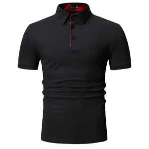 Envmenst 2019 Summer New Men POLO Shirt fashion Short sleeve Stand collar Solid color cotton POLO shirt Casual Tops men clothing