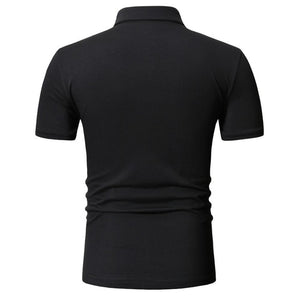 Envmenst 2019 Summer New Men POLO Shirt fashion Short sleeve Stand collar Solid color cotton POLO shirt Casual Tops men clothing